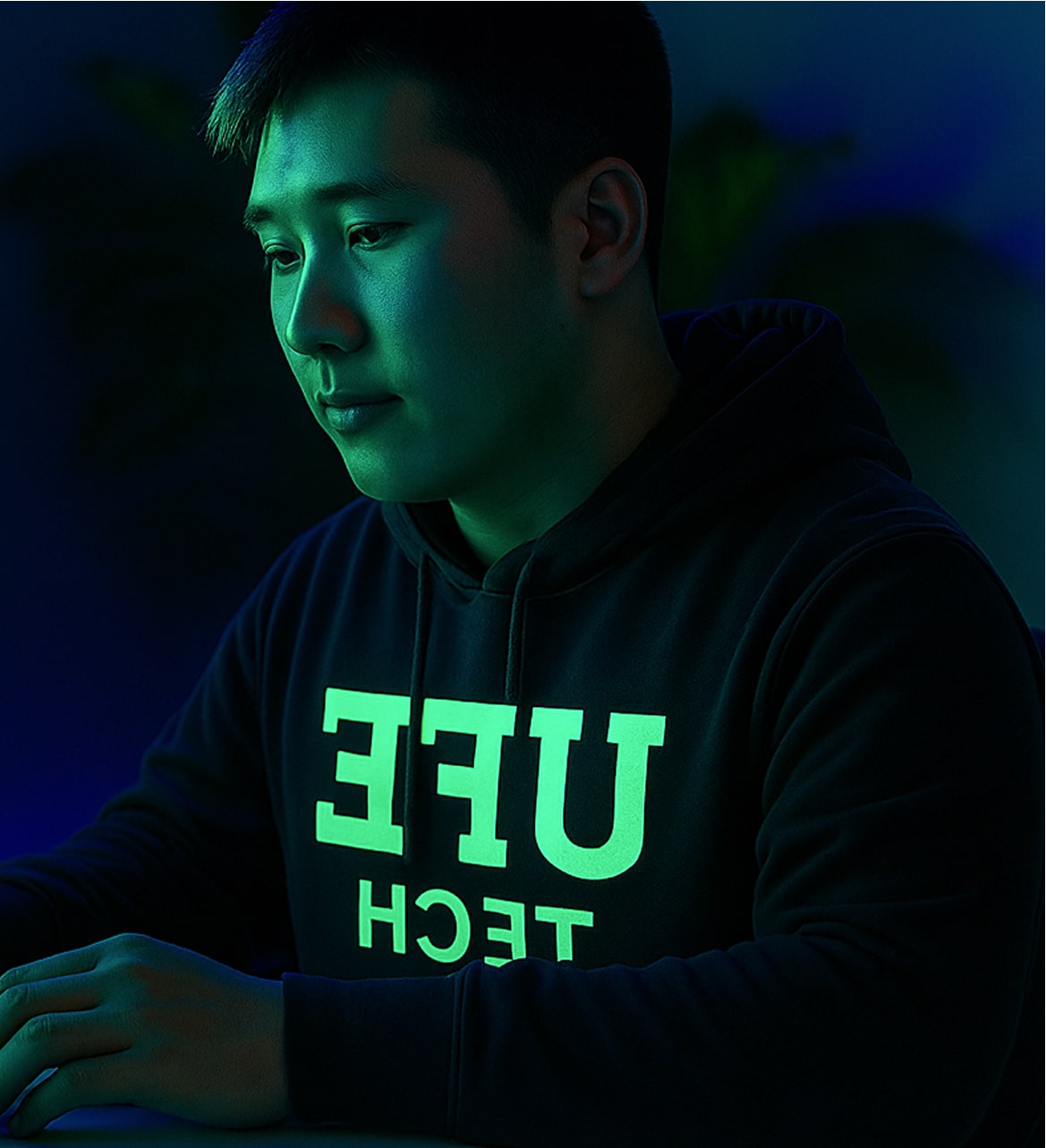Programmer working on code